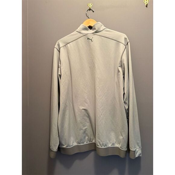 Puma Men's Large Gray Golf Pullover Quarter-Zip Lightweight Casual - Picture 6 of 11